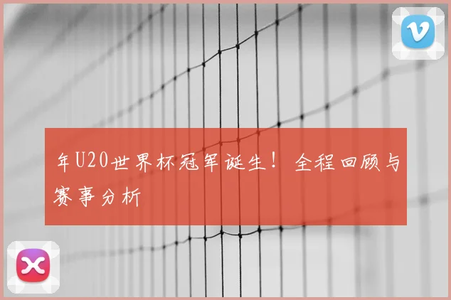 年U20世界杯冠军诞生！全程回顾与赛事分析
